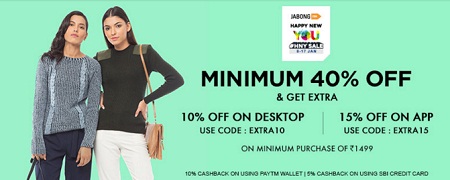 India Desire : Jabong Happy New You Sale: Minimum 40% Off #HNY Sale